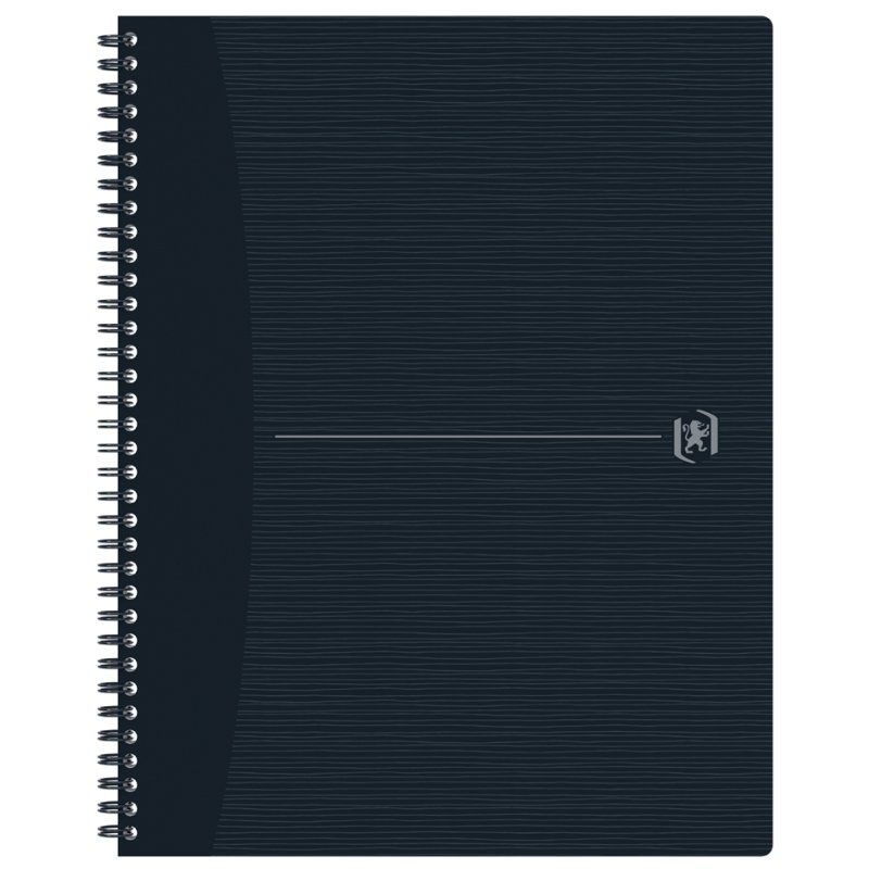 Oxford bloc spiralé Origins A4, quadrillé, noir, 70 feuilles