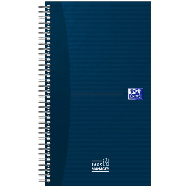 Oxford Office Essentials TaskManager bloc de planification, bleu marine, 141 × 246 mm, 115 feuilles