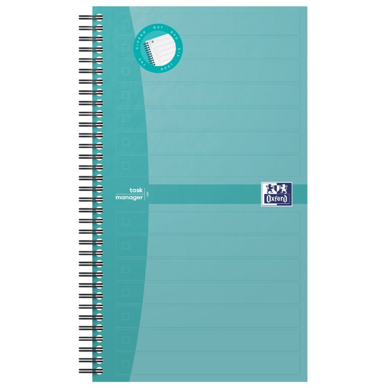 Oxford Office Essentials TaskManager bloc de planification, bleu marine, 141 × 246 mm, 115 feuilles