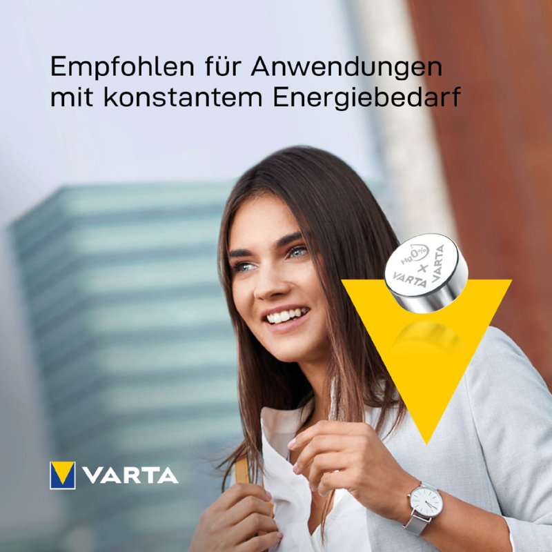 VARTA zilveroxide horlogebatterij V370, SR69, 1,55V, 30 mAh