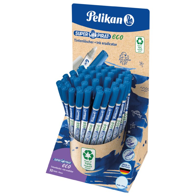 Pelikan liquide correcteur Super Piraat eco 850M, présentoir comptoir, 50 pièces