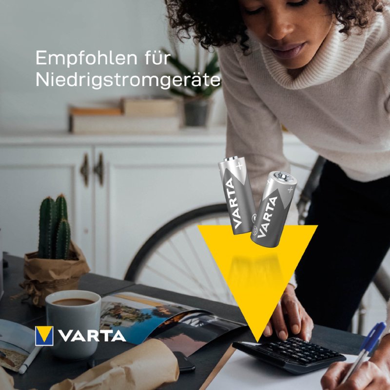 VARTA Alkaline AAAA batterijen Professional Electronics, 1,5 volt, kwikvrij, 2 stuks