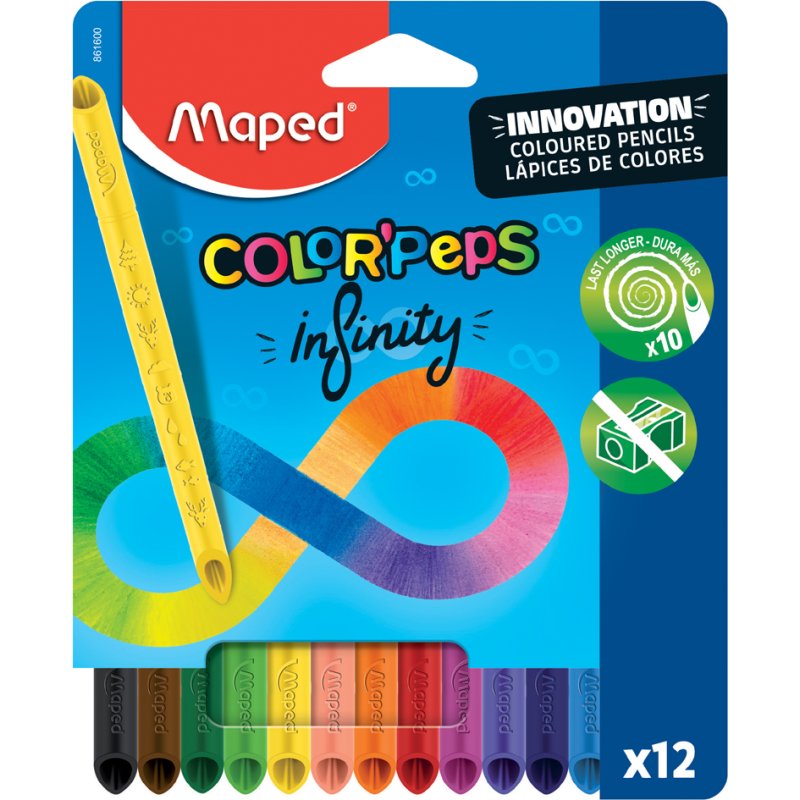 Maped crayons de couleur COLOR'PEPS INFINITY, triangulaires, 36 pièces
