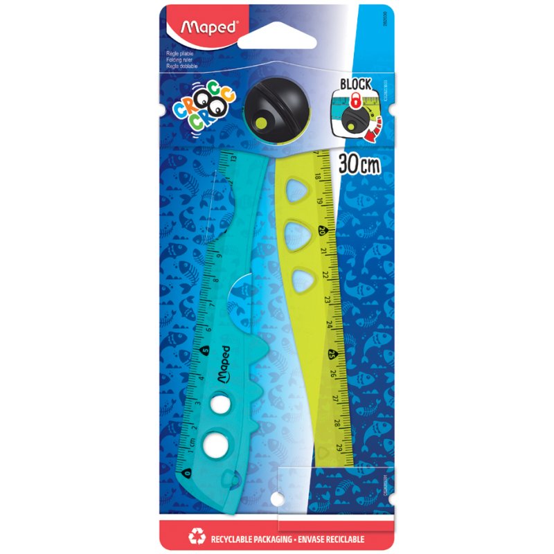 Maped règle pliable CROC CROC, 150/300 mm, vert/jaune, plastique