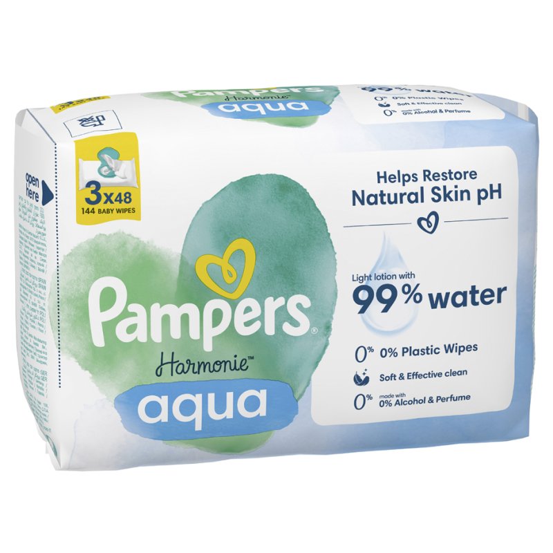 Pampers Hydraterende Doekjes, reisformaat, gevoelige huid, 10 stuks