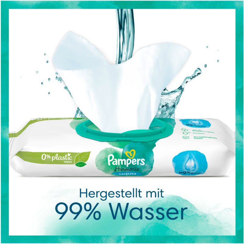 Pampers Hydraterende Doekjes, reisformaat, gevoelige huid, 10 stuks