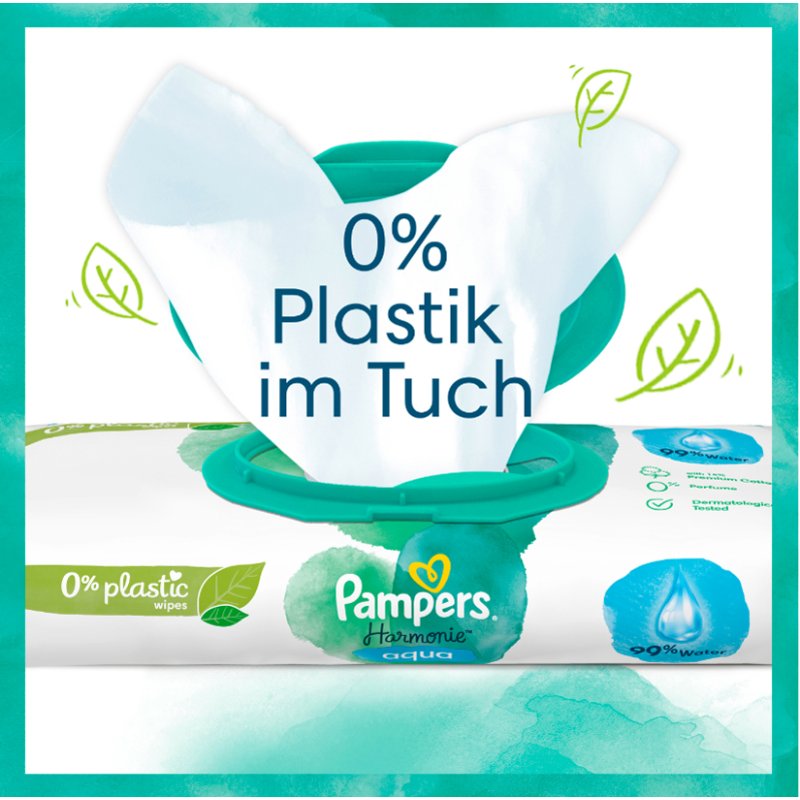 Pampers Hydraterende Doekjes, reisformaat, gevoelige huid, 10 stuks