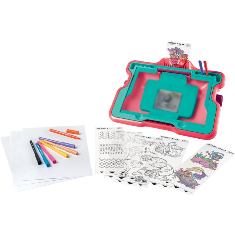 Maped LED drawing table LUMI BOARD, mermaid theme, light projection, A4
