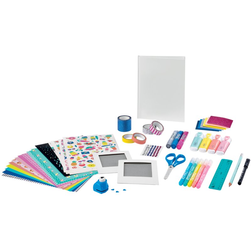 Maped scrapbook set, white, 50-piece