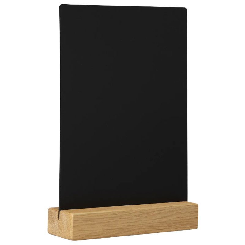 EUROPEL tableau noir chevalet de table A6 debout, pied en chêne