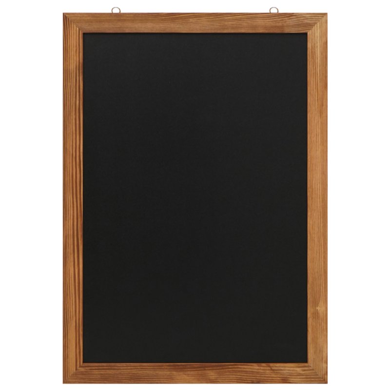 EUROPEL tableau noir avec cadre en bois, 420 × 600 mm, noir