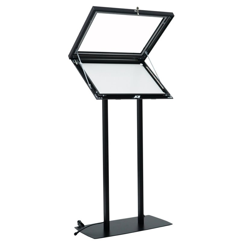 EUROPEL vitrine menu autoportante, 2 x DIN A4, verrouillable, métal