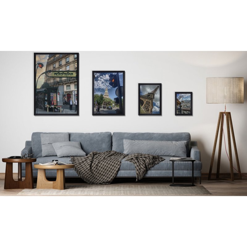EUROPEL Liste adhésive Premium+, format A4, noir, aluminium anodisé