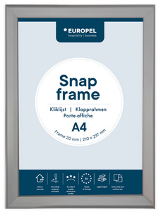 EUROPEL posterkader Premium, A4, zilver geanodiseerd, 20 mm