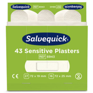 CEDERROTH gevoelige hechtpleisters navulverpakking, voor allergikers, 6 × 43 pleisters