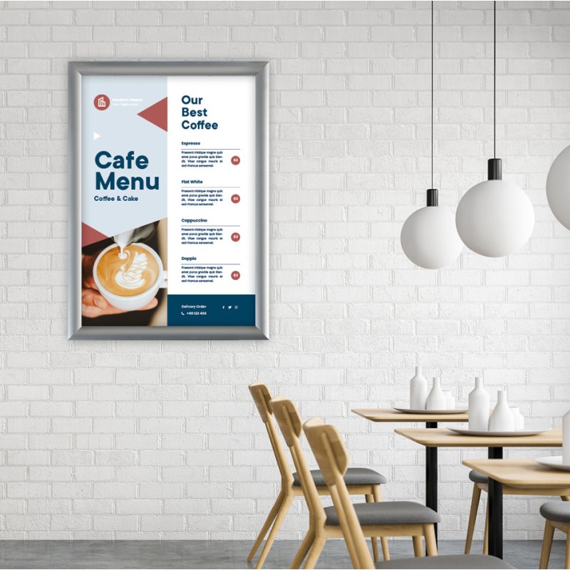 EUROPEL posterkader Premium, A1, zilver geanodiseerd, 25 mm