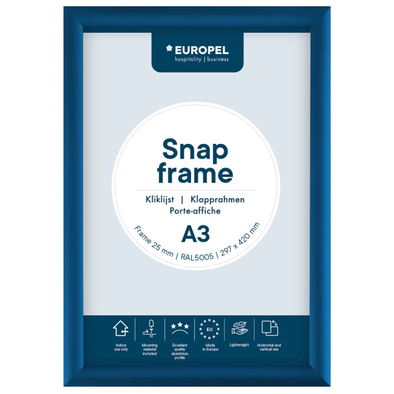 EUROPEL cadre d'affichage Premium, A3, rouge, 25 mm