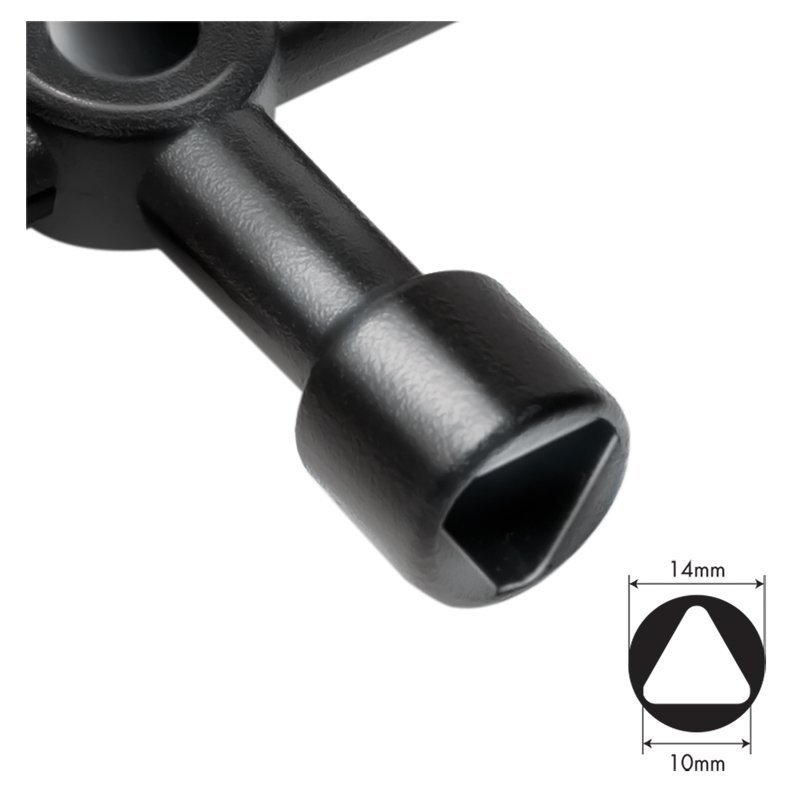 LogiLink universal cross key for distribution boxes, 4-way multifunctional, black, zinc alloy