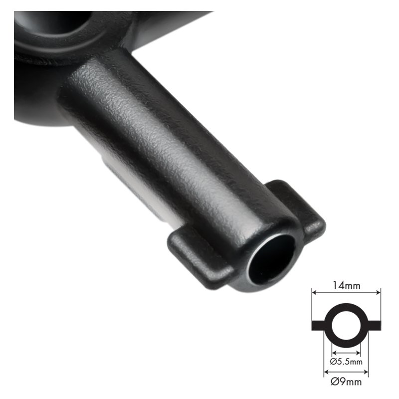 LogiLink universal cross key for distribution boxes, 4-way multifunctional, black, zinc alloy