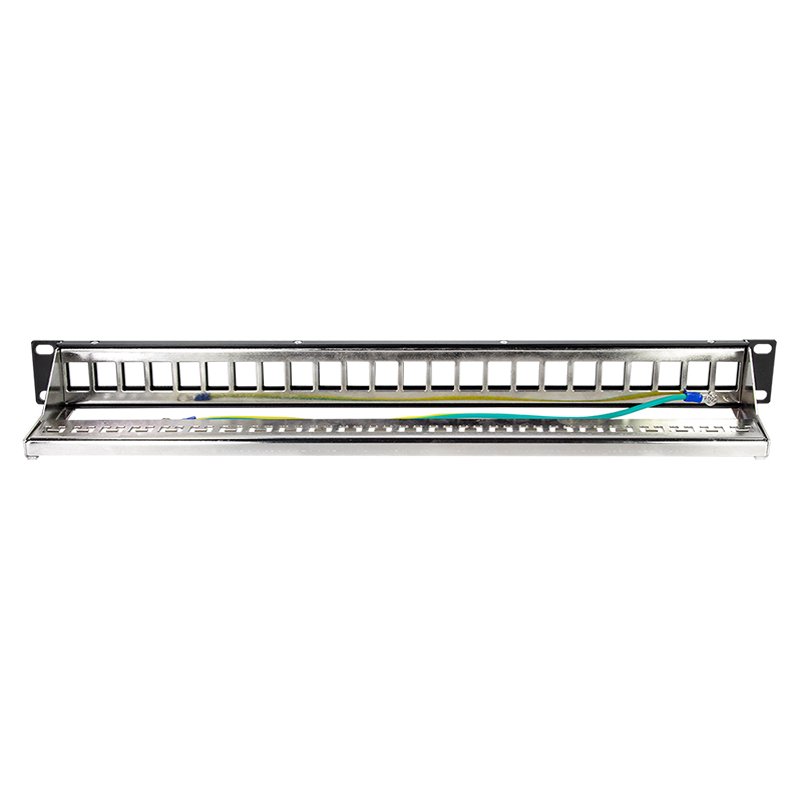 LogiLink Professional panneau de brassage 19 pouces, 24 ports keystone, non équipé, gris clair