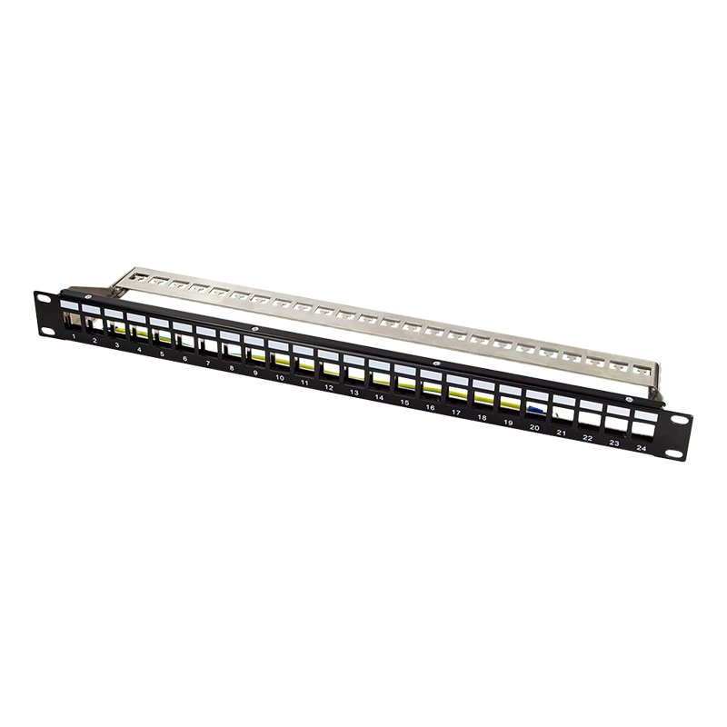LogiLink Professional panneau de brassage 19 pouces, 24 ports keystone, non équipé, gris clair