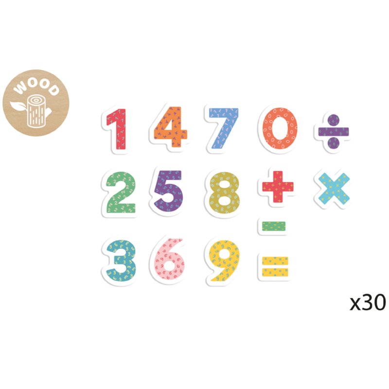 APLI kids magneetspel 123 cijfers, hout, 30 magneten