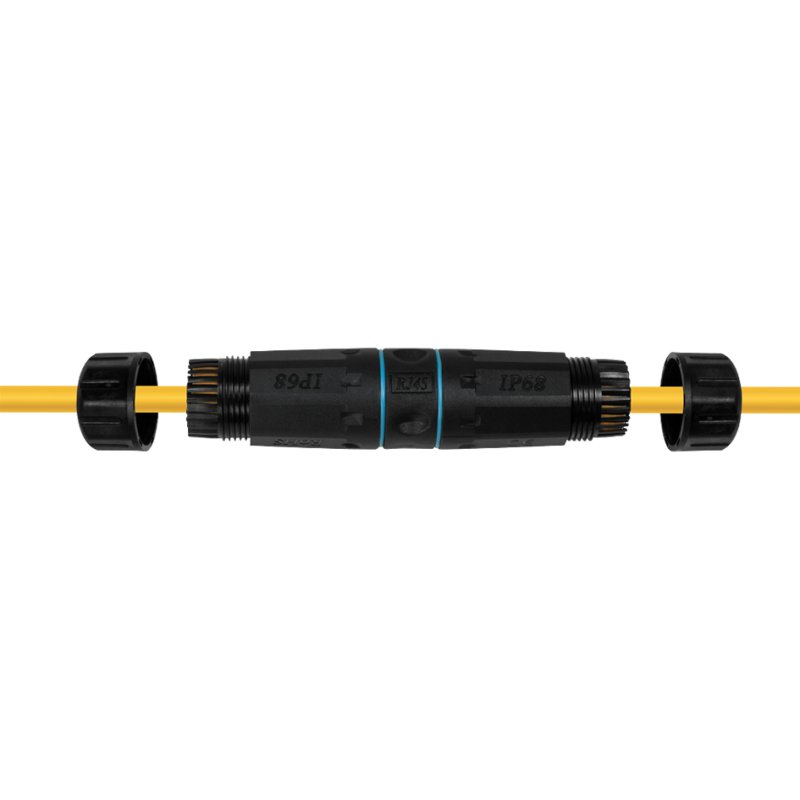LogiLink Professional connecteur de câble extérieur, Cat.6A/7/7A/8, noir, IP68