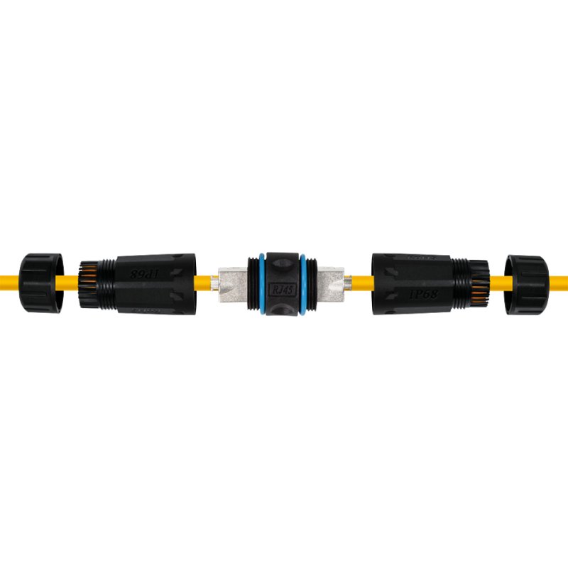 LogiLink Professional connecteur de câble extérieur, Cat.6A/7/7A/8, noir, IP68