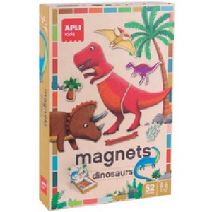 APLI kids magneetspel dinosaurussen, 52 magneten, afneembaar speelbord