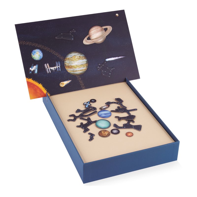 APLI kids magnetisch leer- en speelspel Zonnestelsel, 27 magneten