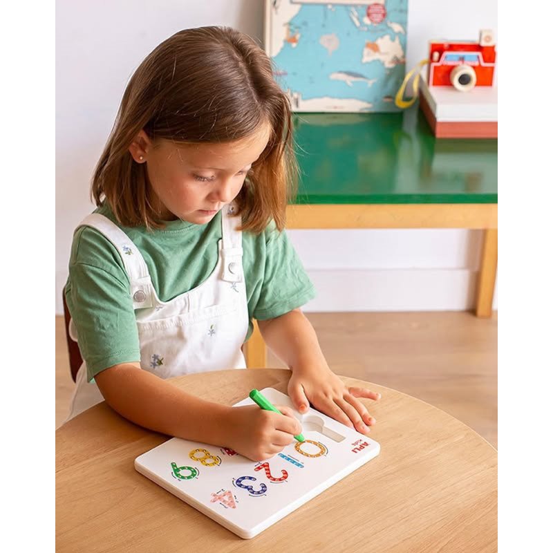 APLI kids magneetbord Cijfers 123, wit, met groene stylus
