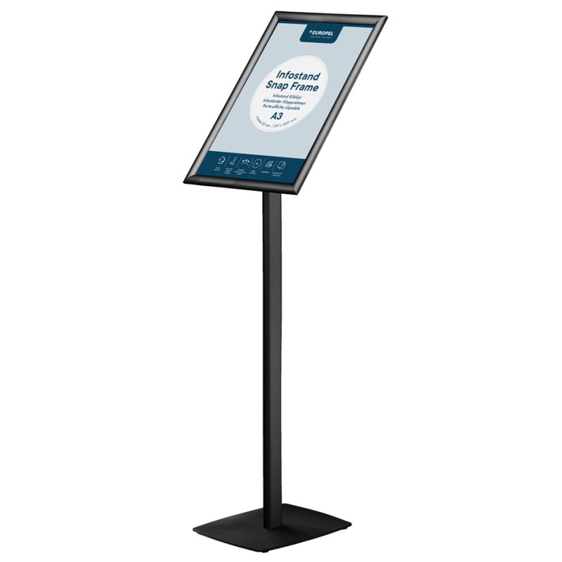 EUROPEL informatiestandaard klapframe, A4, zwart