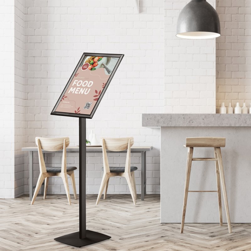 EUROPEL informatiestandaard klapframe, A4, zwart