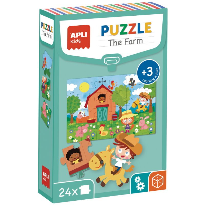 APLI kids educatieve legpuzzel De Boerderij, 24 stuks, 420×280 mm