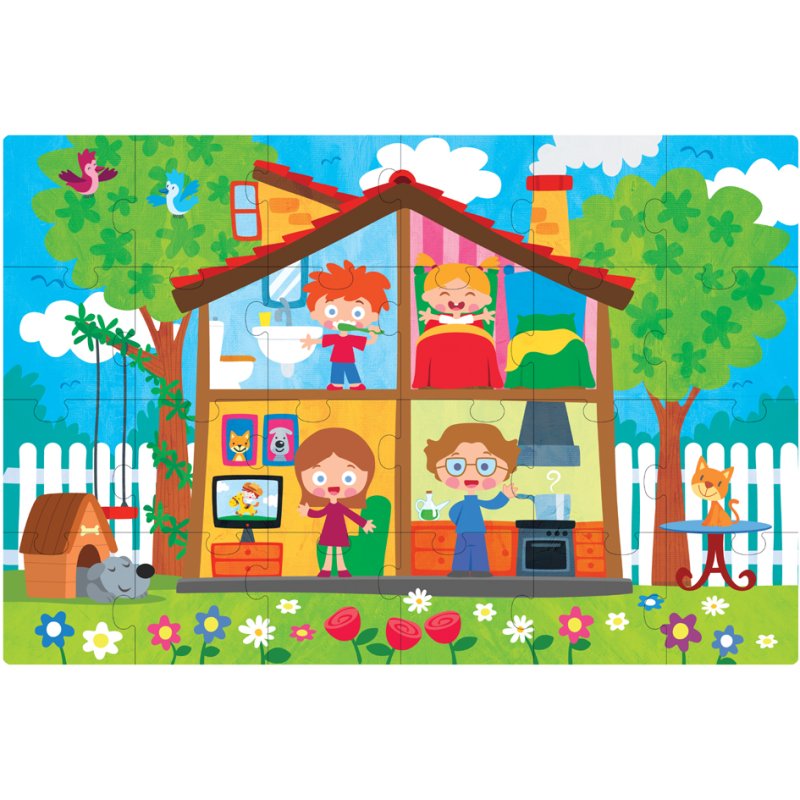 APLI kids kinderleerpuzzel Het Huis, 24 stukjes, 420×280 mm