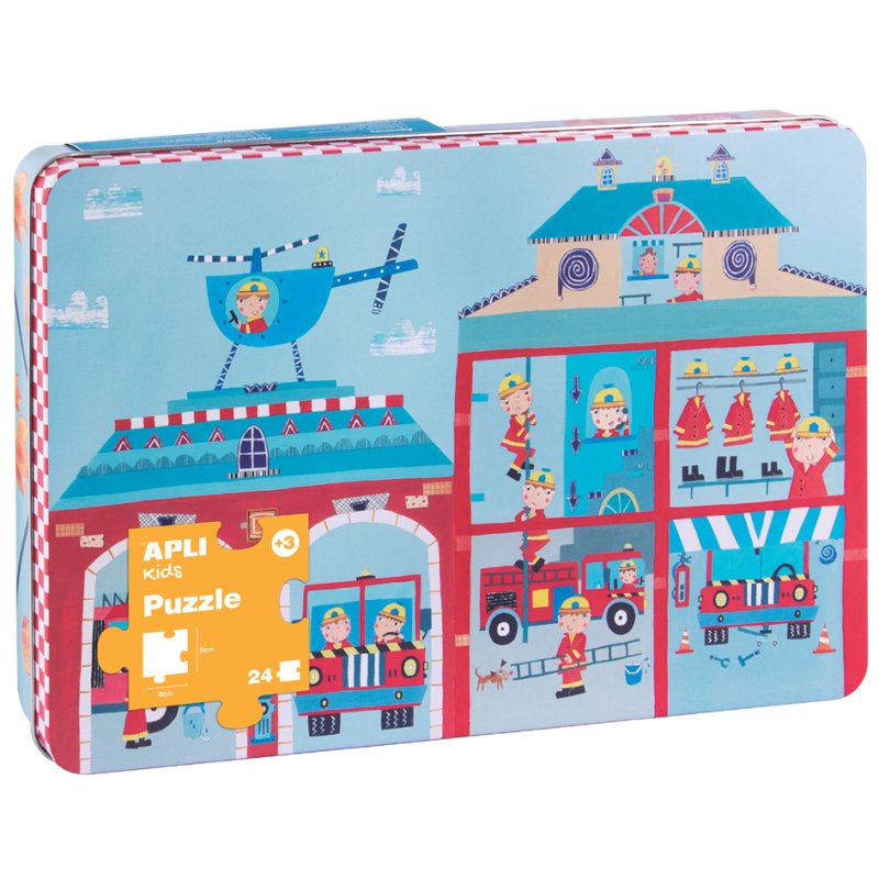 APLI kids puzzel Brandweerkazerne, 24 stuks, 48×32 cm
