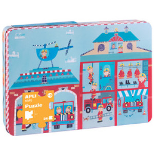 APLI kids puzzel Brandweerkazerne, 24 stuks, 48×32 cm