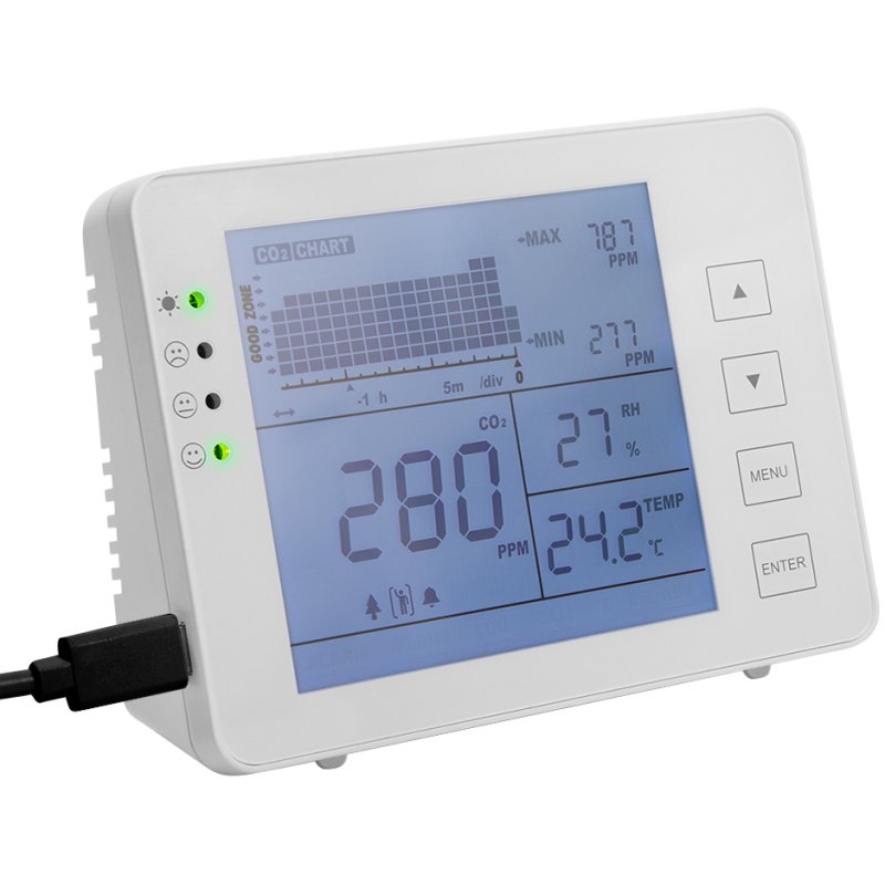 LogiLink CO2 meter, LCD display, temperature/humidity