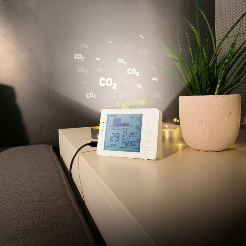 LogiLink CO2 meter, LCD display, temperature/humidity