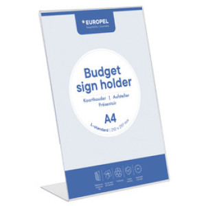 EUROPEL tafelstandaard budget A4, staand schuin, polystyrol