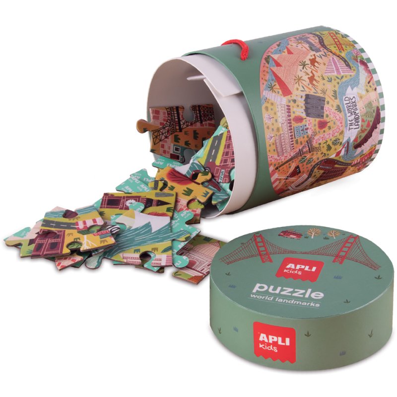 APLI kids cirkelraadsel Culturele monumenten, 48 stukjes, diameter 50 cm