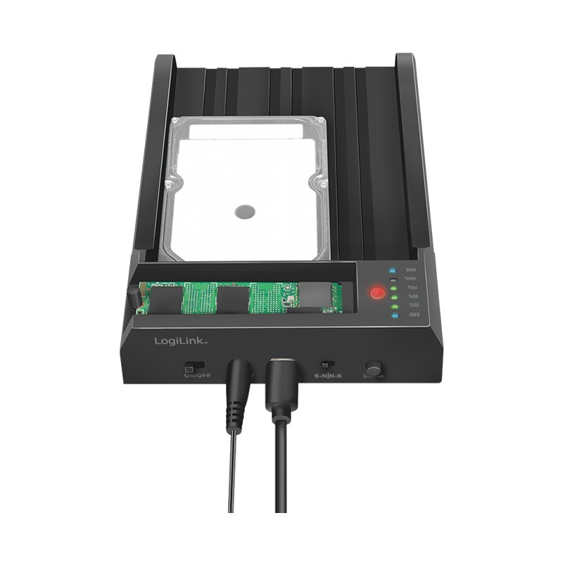 LogiLink Station d'accueil disque dur USB 3.2 Gen 2, noir, 2,5/3,5 pouces SATA