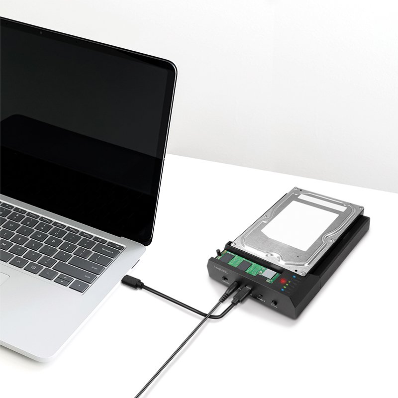 LogiLink Station d'accueil disque dur USB 3.2 Gen 2, noir, 2,5/3,5 pouces SATA