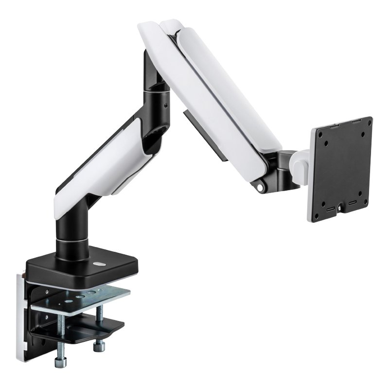 LogiLink Gaming monitorarm, 458 mm, zwart/wit, met verlichting