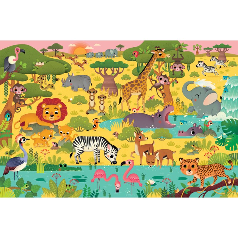 APLI kids observatiepuzzel De savanne, 60 stukjes, 520×340 mm