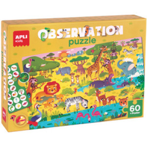 APLI kids observatiepuzzel De savanne, 60 stukjes, 520×340 mm