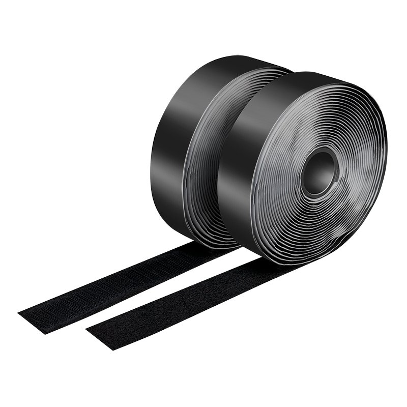 LogiLink set de bande auto-agrippante, auto-adhésif, blanc, 25 mm × 5 m, 2 pièces