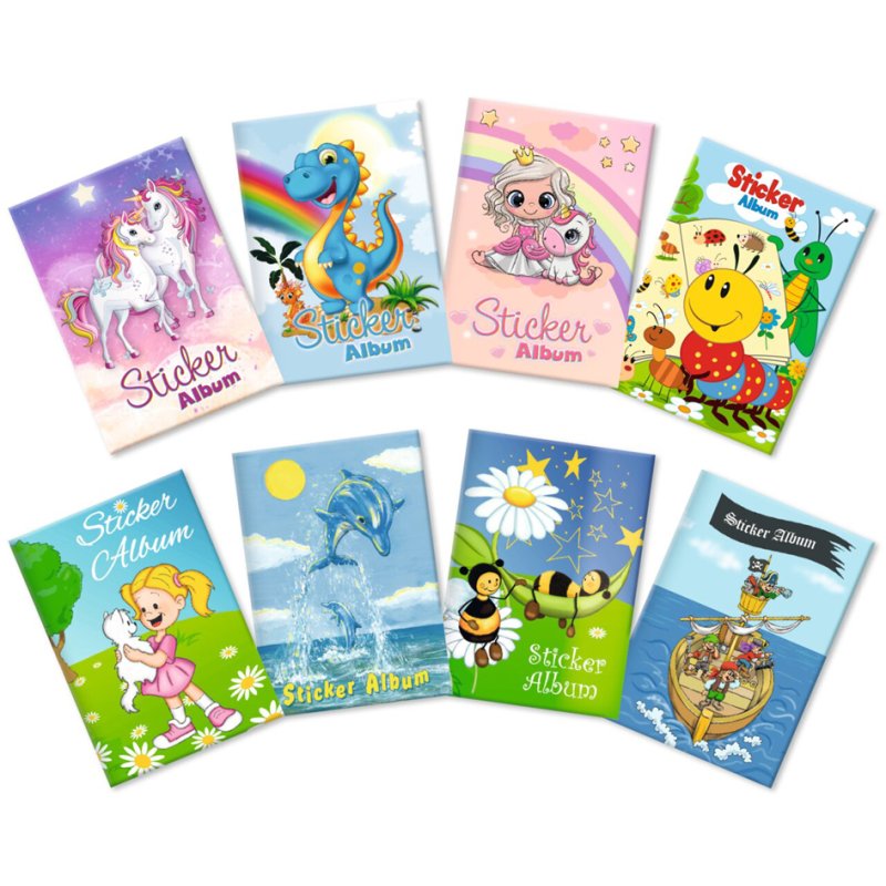 HERMA sticker collection album, A5, various motifs, 8 pieces