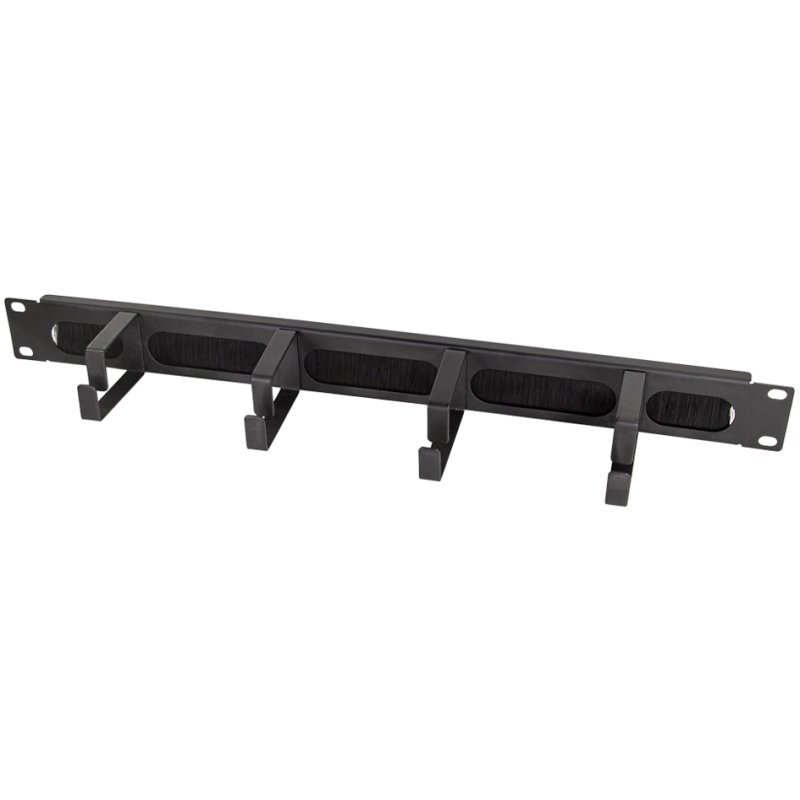 LogiLink Professional panneau de gestion de câbles 19", 1HE, gris clair, 4 guides-câbles
