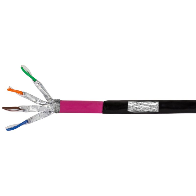 LogiLink Câble d'installation professionnel Cat.7 S/FTP LSZH, usage extérieur, noir, 50 m